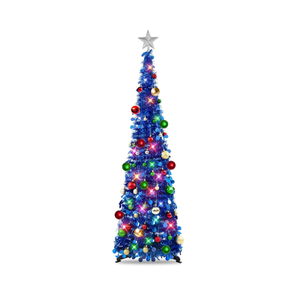 Pop-Up Collapsible Tinsel Christmas Tree