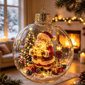 "Glowing Christmas Story" Light-Up Glass Ornaments – 3D Diorama Christmas Tree Balls