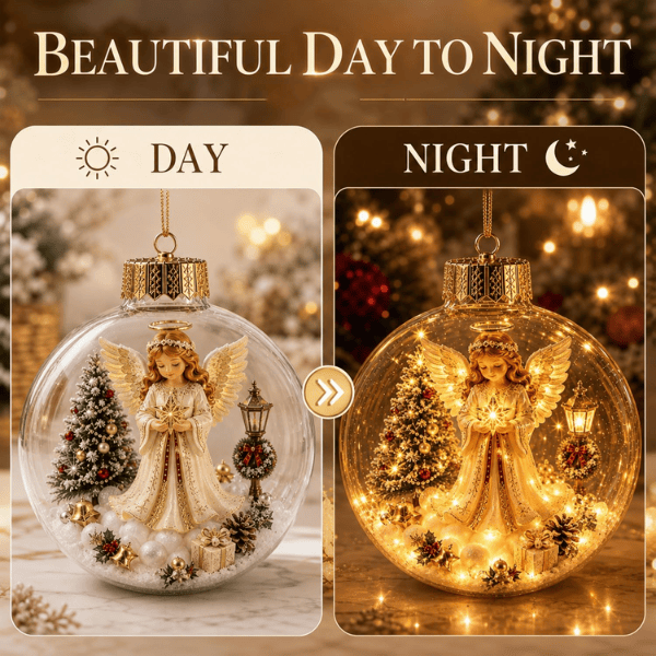 "Glowing Christmas Story" Light-Up Glass Ornaments – 3D Diorama Christmas Tree Balls