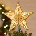Lighted Plug-In 3D Star Christmas Tree Topper