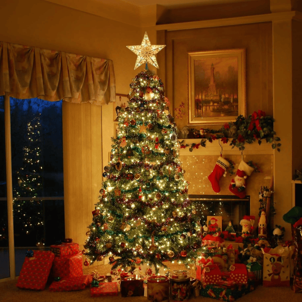 Lighted Plug-In 3D Star Christmas Tree Topper